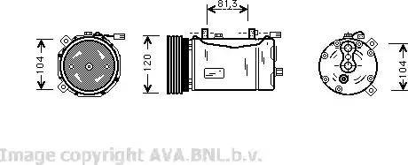 Ava Quality Cooling VW K172 - Kompressori, ilmastointilaite inparts.fi