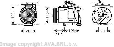 Ava Quality Cooling VW K257 - Kompressori, ilmastointilaite inparts.fi