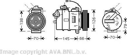 Ava Quality Cooling VW K261 - Kompressori, ilmastointilaite inparts.fi