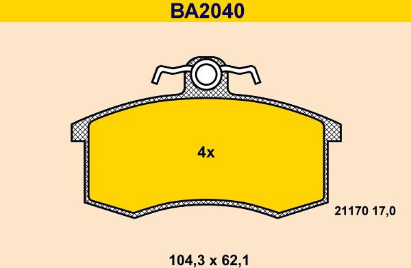 Barum BA2040 - Jarrupala, levyjarru inparts.fi