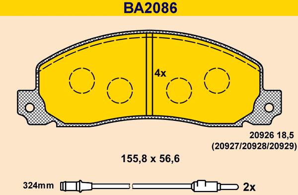 Barum BA2086 - Jarrupala, levyjarru inparts.fi