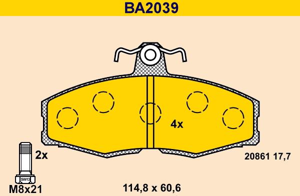 Barum BA2039 - Jarrupala, levyjarru inparts.fi