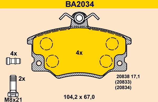 Barum BA2034 - Jarrupala, levyjarru inparts.fi