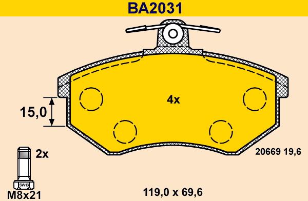 Barum BA2031 - Jarrupala, levyjarru inparts.fi