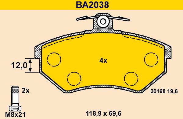 Barum BA2038 - Jarrupala, levyjarru inparts.fi