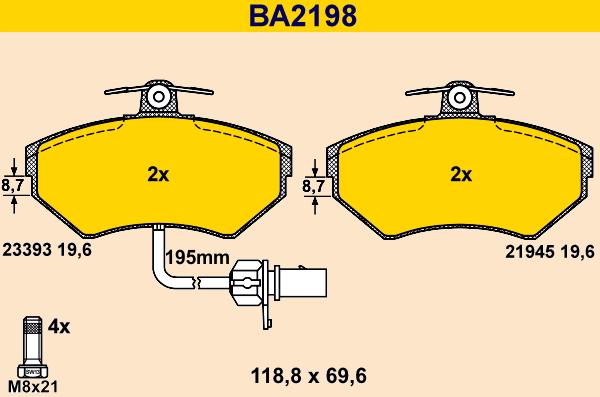 Barum BA2198 - Jarrupala, levyjarru inparts.fi