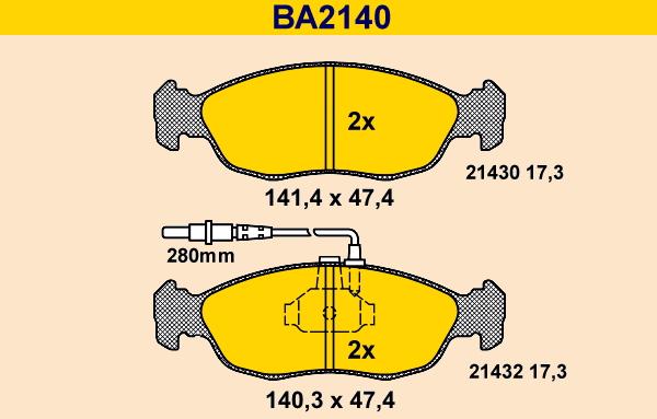 Barum BA2140 - Jarrupala, levyjarru inparts.fi