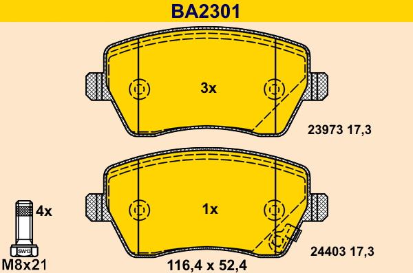 Barum BA2301 - Jarrupala, levyjarru inparts.fi