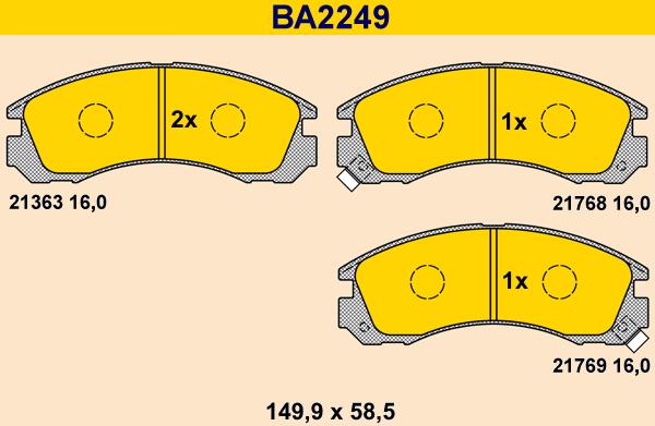 Barum BA2249 - Jarrupala, levyjarru inparts.fi