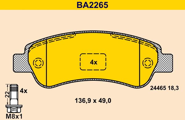 Barum BA2265 - Jarrupala, levyjarru inparts.fi