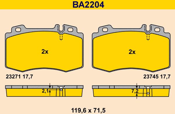 Barum BA2204 - Jarrupala, levyjarru inparts.fi