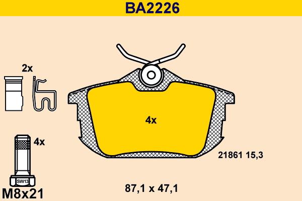 Barum BA2226 - Jarrupala, levyjarru inparts.fi