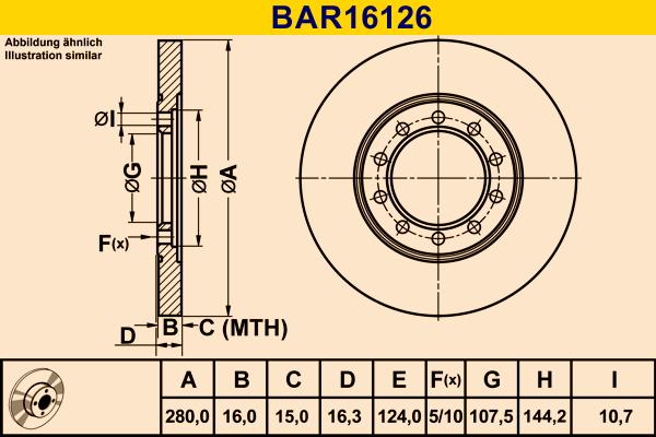 Barum BAR16126 - Jarrulevy inparts.fi