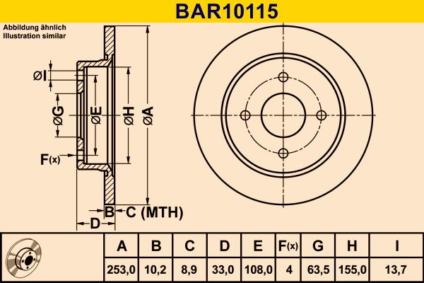 Barum BAR10115 - Jarrulevy inparts.fi