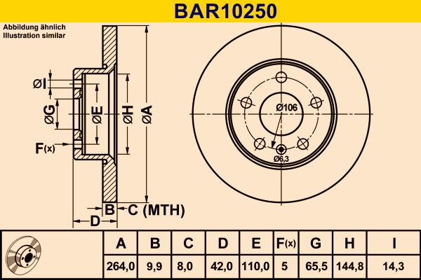 Barum BAR10250 - Jarrulevy inparts.fi