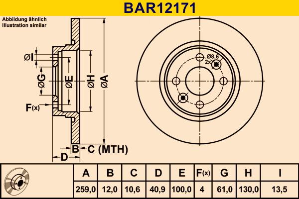 Barum BAR12171 - Jarrulevy inparts.fi