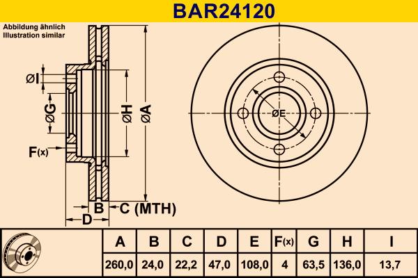 Barum BAR24120 - Jarrulevy inparts.fi