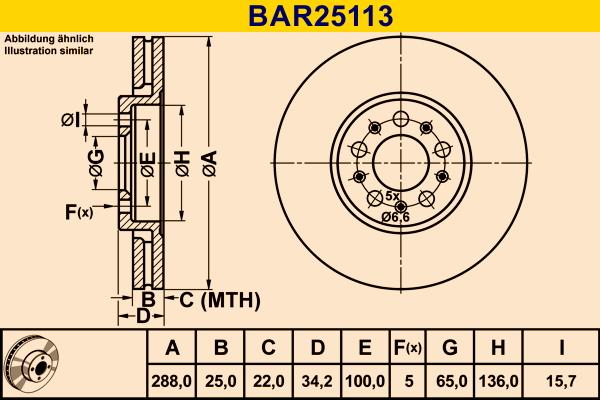 Barum BAR25113 - Jarrulevy inparts.fi