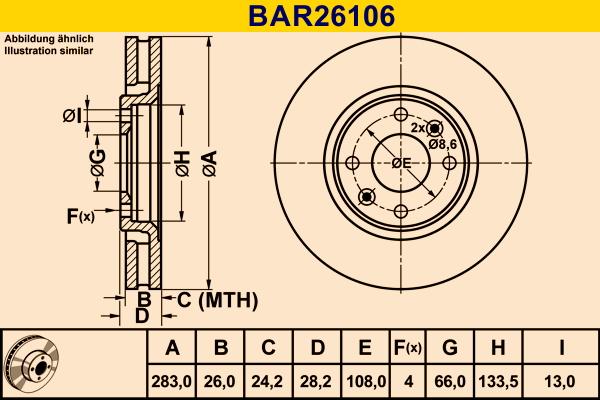 Barum BAR26106 - Jarrulevy inparts.fi