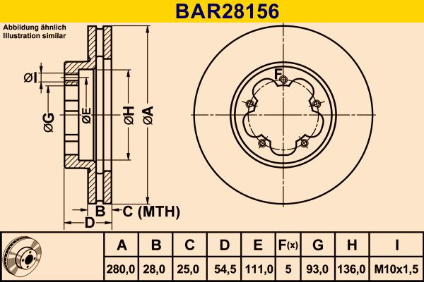 Barum BAR28156 - Jarrulevy inparts.fi