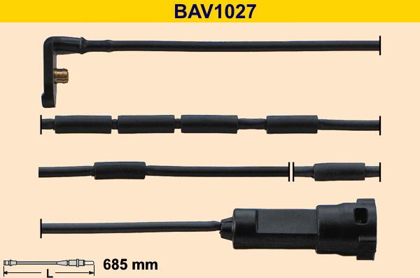 Barum BAV1027 - Kulumisenilmaisin, jarrupala inparts.fi