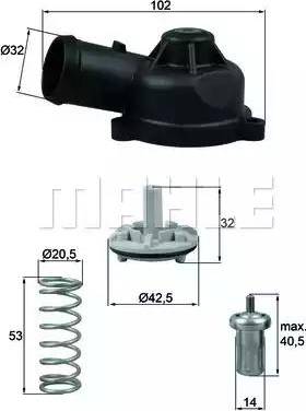 BEHR TI 244 83D - Termostaatti, jäähdytysneste inparts.fi