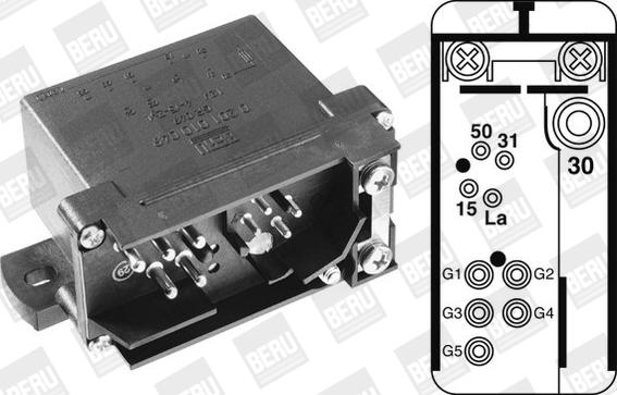 BorgWarner (BERU) GR049 - Rele, hehkutuslaitos inparts.fi