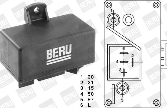 BorgWarner (BERU) GR059 - Rele, hehkutuslaitos inparts.fi