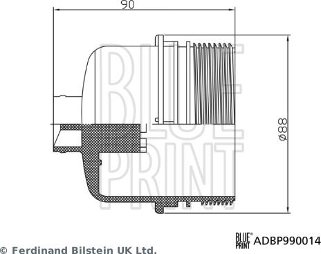 Blue Print ADBP990014 - Kansi, öljysuodatinpesä inparts.fi