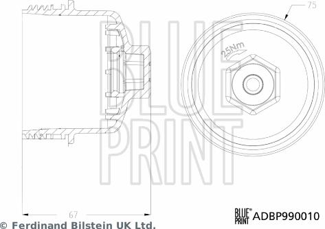 Blue Print ADBP990010 - Kansi, öljysuodatinpesä inparts.fi