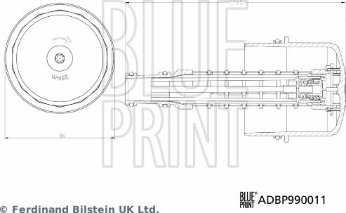 Blue Print ADBP990011 - Kansi, öljysuodatinpesä inparts.fi