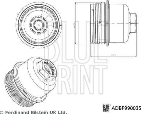 Blue Print ADBP990035 - Kansi, öljysuodatinpesä inparts.fi