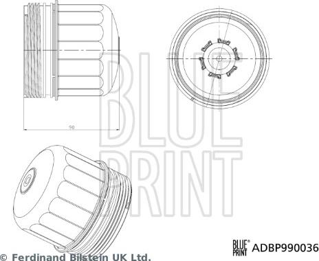 Blue Print ADBP990036 - Kansi, öljysuodatinpesä inparts.fi