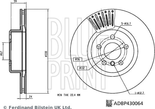 Blue Print ADBP430064 - Jarrulevy inparts.fi