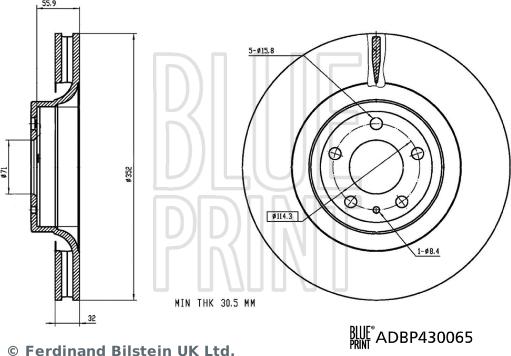 Blue Print ADBP430065 - Jarrulevy inparts.fi