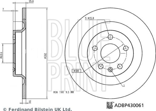 Blue Print ADBP430061 - Jarrulevy inparts.fi