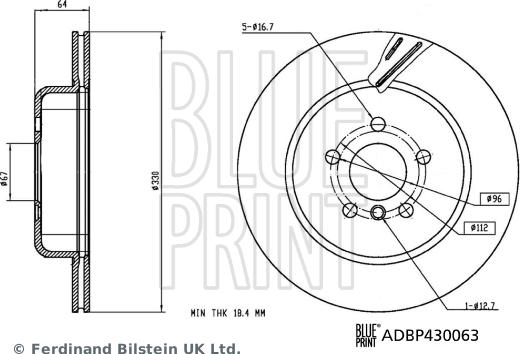 Blue Print ADBP430063 - Jarrulevy inparts.fi