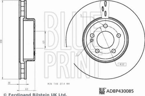 Blue Print ADBP430085 - Jarrulevy inparts.fi