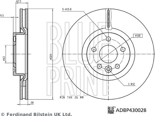 Blue Print ADBP430028 - Jarrulevy inparts.fi