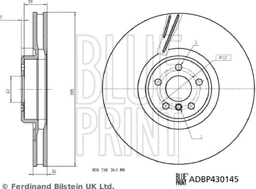 Blue Print ADBP430145 - Jarrulevy inparts.fi