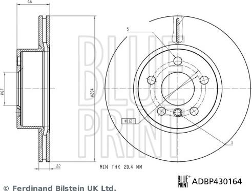 Blue Print ADBP430164 - Jarrulevy inparts.fi