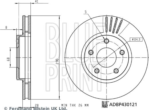 Blue Print ADBP430121 - Jarrulevy inparts.fi