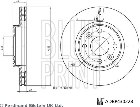 Blue Print ADBP430228 - Jarrulevy inparts.fi