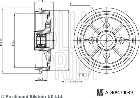 Blue Print ADBP470039 - Jarrurumpu inparts.fi