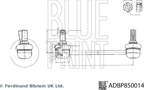 Blue Print ADBP850014 - Tanko, kallistuksenvaimennin inparts.fi