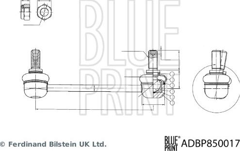 Blue Print ADBP850017 - Tanko, kallistuksenvaimennin inparts.fi