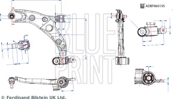 Blue Print ADBP860195 - Tukivarsi, pyöräntuenta inparts.fi