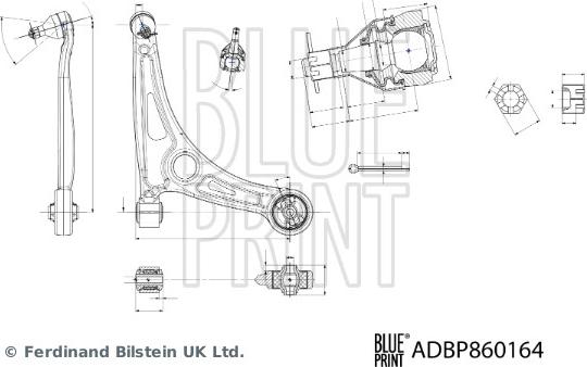 Blue Print ADBP860164 - Tukivarsi, pyöräntuenta inparts.fi