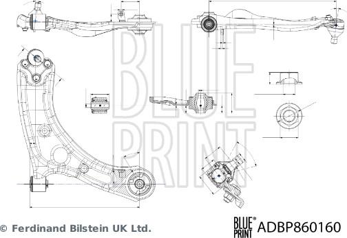 Blue Print ADBP860160 - Tukivarsi, pyöräntuenta inparts.fi