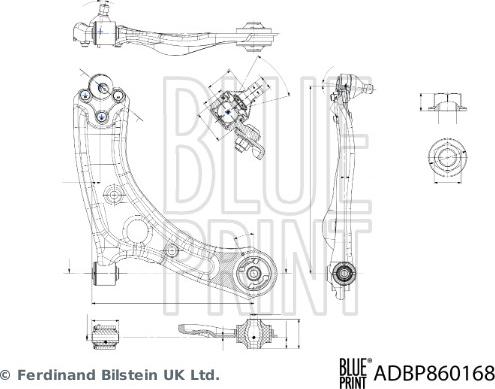 Blue Print ADBP860168 - Tukivarsi, pyöräntuenta inparts.fi